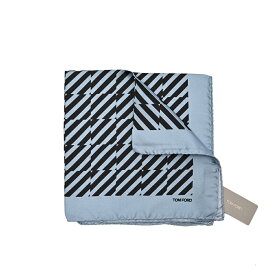 トムフォード TOM FORD ポケットチーフ メンズ シルク 100% 総柄 ブルー イタリア ブランド MADE IN ITALY フォーマル パーティー 結婚式 ギフト プレゼント
