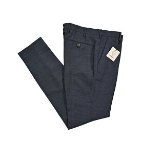 【SALE】【半額以下】 ベルウィッチ BERWICH MORELLO モレロ 麻混スラックス ノータック パンツ 春夏 メンズ ヴァージンウール リネン ストレッチ ネイビー イタリア ブランド MADE IN ITALY