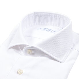 【クリアランス】【半額以下】 オリアン ORIAN 【2025-26年 秋冬新作】 Vintage Classic ヴィンテージ クラシック ドレスシャツ ホリゾンタルカラー 長袖 メンズ コットン 100% ホワイト イタリア ブランド