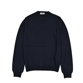 【P10倍】 ジルサンダー JIL SANDER 【2026年 春夏新作】 ニットセーター クルーネック ハイゲージ 長袖 春夏 秋 3シーズン メンズ SUPERFINE MERINO WOOL スーパーファインメリノウール 100% ネイビー イタリア ブランド MADE IN ITALY