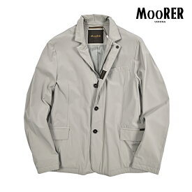 【クーポンで半額】 ムーレー MOORER TEBALDO-KN ウルトラライト ジャケット ブルゾン 春夏 秋 3シーズン メンズ ライトアウター ACQUA RESISTANT 撥水透湿 2軸方向ストレッチナイロン グレー イタリア ブランド MADE IN ITALY