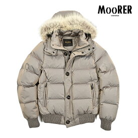 【半額以下】 ムーレー MOORER BACCO 4DM ACQUA PROOF 防水透湿 ダウンジャケット フーディー 秋冬 メンズ アウター ポリアミド 100% グレー イタリア ブランド MADE IN ITALY