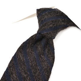 【半額以下】 バルバ BARBA ネクタイ レギュラータイ 秋冬 メンズ シルク ウール レジメンタル グレー イタリア ブランド HAND MADE IN ITALY ビジネス ギフト プレゼント ラッピング無料