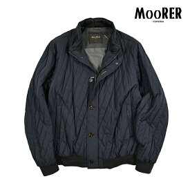 【SALE】 ムーレー MOORER FALERI-TRT ACQUA RESISTANT 撥水透湿 キルティング ジャケット ブルゾン 春 秋冬 3シーズン メンズ ライトアウター ポリエステル 100％ ネイビー イタリア ブランド MADE IN ITALY