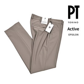 【SALE】【P20倍】 ピーティートリノ PT TORINO 【2025-26年 秋冬新作】 Active アクティブ EPSILON イプシロン スラックス 360°スーパーストレッチパンツ ノータック 秋冬 春 3シーズン メンズ KINETIC FABRIC 高機能ナイロン グレー