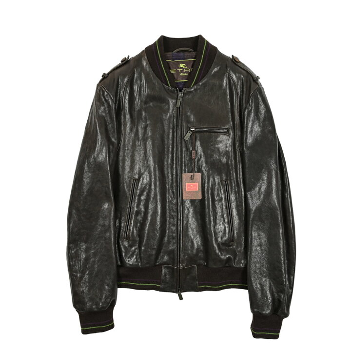 楽天市場】【半額以下】 エトロ ETRO MA-1 レザージャケット ブルゾン  