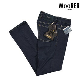 【春夏先行セール】【半額以下】 ムーレー MOORER PILON-DC109 カシミヤ混 デニムジーンズ 5ポケット パンツ メンズ Japanese Fabric コットン カシミヤ ストレッチ ネイビー イタリア ブランド MADE IN ITALY