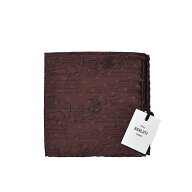 【SALE】【P20倍】 ベルルッティ BERLUTI スクリット ポケットチーフ メンズ マルベリーシルク 100% ワイ…