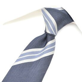 【新春初売り】【半額以下】 エトロ ETRO ネクタイ ナロータイ オールシーズン メンズ シルク コットン レジメンタル ブルー イタリア ブランド MADE IN ITALY ビジネス ギフト プレゼント ラッピング無料