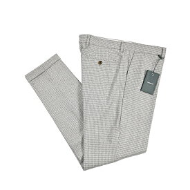 【新春初売り】【半額以下】 ベルウィッチ BERWICH YRETRO LONG レトロ スラックス ノータック パンツ 秋冬 メンズ ヴァージンウール 100% 千鳥格子 グレー イタリア ブランド MADE IN ITALY