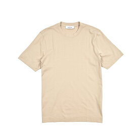 【サマーSALE】 グランサッソ GRAN SASSO 【2025年 春夏新作】 Tシャツ コットンスムース カットソー 半袖 クルーネック 春夏 メンズ ナチュラルストレッチ コットン 100％ ベージュ イタリア ブランド MADE IN ITALY