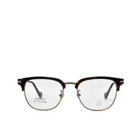 【SALE】 モンクレール MONCLER ML5073 ASIAN FITTING 眼鏡フレーム サーモントシェイプ ブロー アイウェア ハーフリム メンズ レディース べっ甲 ブラウン アイウェア イタリア ブランド MADE IN ITALY
