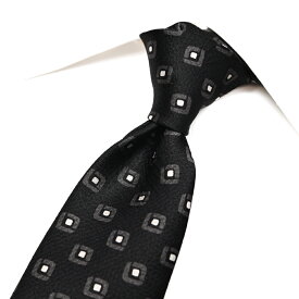 【新春初売り】【P20倍】 ジョルジオ アルマーニ GIORGIO ARMANI ネクタイ オールシーズン メンズ シルク 100% 小紋柄 ブラック イタリア ブランド MADE IN ITALY ビジネス ギフト プレゼント ラッピング無料