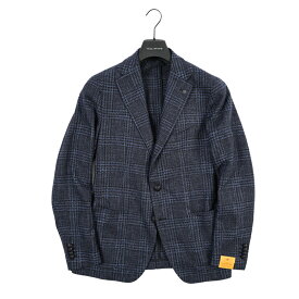 【P20倍】 タリアトーレ TAGLIATORE 【2026-27年 秋冬新作】 MONTECARLO モンテカルロ テーラードジャケット 2Bシングル ノッチドラペル 秋冬 メンズ ヴァージンウール シルク ストレッチ グレンチェック ネイビー MADE IN ITALY
