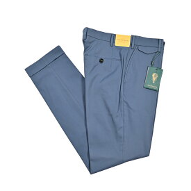 【新春初売り】【半額以下】 ベルウィッチ BERWICH VULCANO Z ヴォルケーノ コットンスラックス ノータック パンツ 春夏 秋 3シーズン メンズ コットンストレッチ ブルーグレー イタリア ブランド MADE IN ITALY