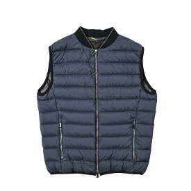 ムーレー MOORER VALMORE-S3 ウルトラライト ダウンベスト 春夏 秋 3シーズン メンズ ライトアウター ナイロンストレッチ ダークブルー イタリア ブランド MADE IN ITALY