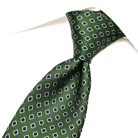 【新春初売り】【P20倍】 ジョルジオ アルマーニ GIORGIO ARMANI ネクタイ オールシーズン メンズ シルク 100% 小紋柄 グリーン イタリア ブランド MADE IN ITALY ビジネス ギフト プレゼント ラッピング無料