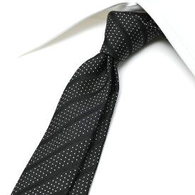 【半額以下】 ドルチェ＆ガッバーナ DOLCE & GABBANA ネクタイ ナロータイ メンズ シルク 100% ドット ブラック イタリア ブランド MADE IN ITALY ギフト プレゼント ラッピング無料