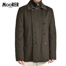 【スーパーSALE】【半額以下】 ムーレー MOORER VELIO-CS ダウンコート ダブルブレスト 秋冬 メンズ アウター カシミヤ 100% カーキグリーン イタリア ブランド MADE IN ITALY