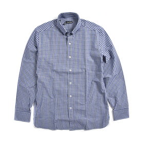 【ファイナルクリアランス】【半額以下】 トムフォード TOM FORD ドレスシャツ ボタンダウン 長袖 オールシーズン メンズ コットン 100％ チェック ブルー イタリア ブランド MADE IN ITALY サイズ XL