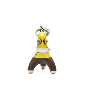 【スーパーSALE】 プラダ PRADA バッグチャーム キーホルダー キーリング ストラップ付き メンズ レディース 男女兼用 ロボット イエロー ウッド イタリア ブランド MADE IN ITALY ギフト プレゼント ラッピング無料