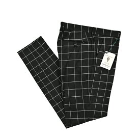 【ファイナルクリアランス】【半額以下】 ベルウィッチ BERWICH MORELLO モレロ スラックス ノータック パンツ ストレッチ 秋冬 春 3シーズン メンズ ポリエステル ビスコース ウィンドウペンチェック ブラック イタリア ブランド MADE IN ITALY