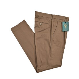 【SALE】【半額以下】 ベルウィッチ BERWICH MORELLO 1P モレロ コットンスラックス ワンタック 1プリーツ パンツ 春夏 メンズ コットンストレッチ ブラウン イタリア ブランド MADE IN ITALY