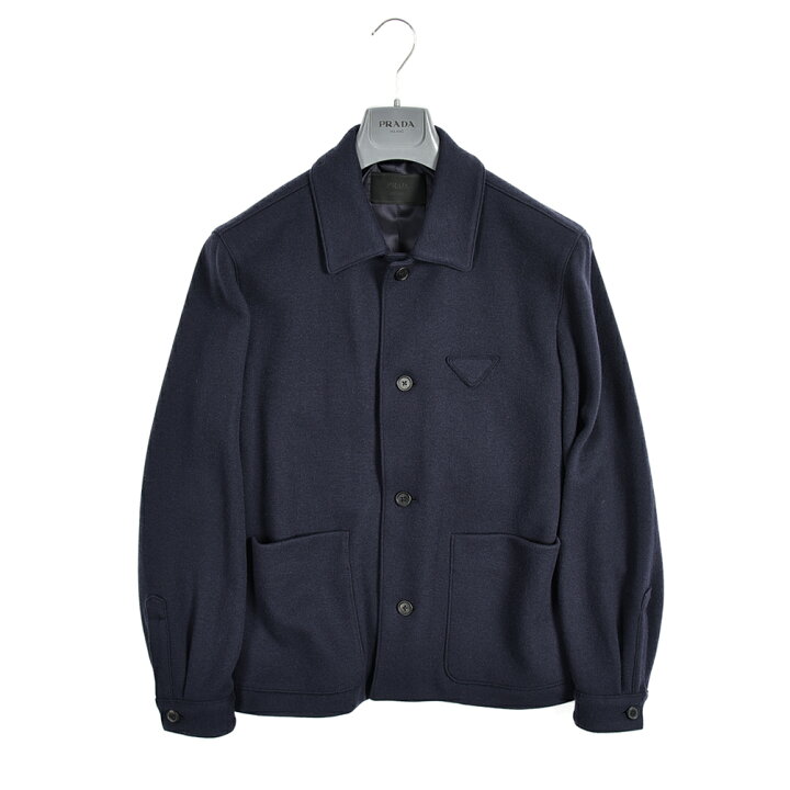 楽天市場】プラダ PRADA ウールブレンドジャケット トライアングルロゴ  