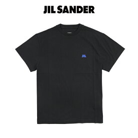 ジルサンダー JIL SANDER 【2026-27年 秋冬新作】 ジャージーTシャツ カットソー 半袖 クルーネック メンズ オーガニックコットン 100% ワンポイントロゴ刺繍 ブラック イタリア ブランド