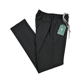 【新春初売り】 ベルウィッチ BERWICH SPIAGGIA スピアッジア サマーウールスラックス ノータック イージーパンツ 春夏 メンズ 高機能ウールストレッチ ブラック イタリア ブランド MADE IN ITALY