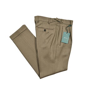 【ファイナルクリアランス】【半額以下】 ベルウィッチ BERWICH RETRO 1P レトロ スラックス ワンタック パンツ 秋冬 メンズ ウール 100% ブラウン イタリア ブランド MADE IN ITALY