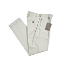 【SALE】 ベルウィッチ BERWICH XRETRO-GD 1P レトロ コットンスラックス ワンタック パンツ 春夏 メンズ スーピマコットン リヨセル ストレッチ ライトグレー イタリア ブランド MADE IN ITALY