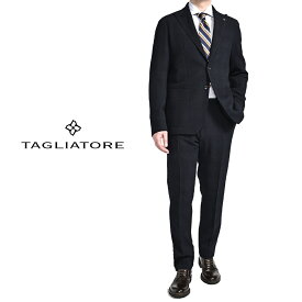 【P20倍】 タリアトーレ TAGLIATORE 【2026年 春夏新作】 MONTECARLO モンテカルロ テーラードスーツ 2Bシングル ピークドラペル 春夏 メンズ ストレッチ ヴァージンウール シアサッカー ネイビー イタリア ブランド MADE IN ITALY