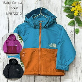 【無料ラッピング対応】ザ・ノース・フェイス　NPB72310　ベビーコンパクトジャケット［ベビー用ウインドブレーカー］［80cm・90cm］メール便配送(ポスト投函・発送日の2日〜1週間後にお届け予定) 2024秋冬
