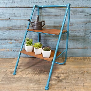 ガーデニング雑貨 花台 フラワースタンド 棚 ラック シェルフ ガーデン雑貨 ガーデニング 雑貨 アンティーク ナチュラル おしゃれ かわいい RACK ポットジョワイユーラダー YZ-UN885-120