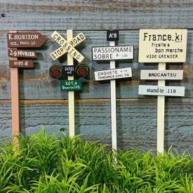 ガーデニング雑貨 ガーデンピック オーナメント オブジェ 置物 飾り 庭 ベランダ 玄関 ガーデン雑貨 ガーデニング 雑貨 アンティーク ナチュラル おしゃれ かわいい PICK ガーデンピックSET4 YZ-LA554-POST