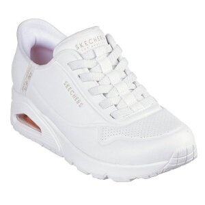 SKECHERS Hands Free Slip-ins UNO-EASY AIR 177112 WHTスケッチャーズ スリップインズ ウノ-イージーエアー レディース 厚底エアーウエッジ スニーカー ホワイト
