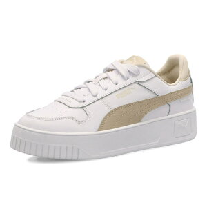 プーマ キャリーナ ストリートカジュアル 厚底 スニーカー プーマ ホワイト/パティ