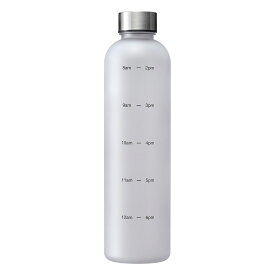 【9月限定価格】 ウォーターボトル 水筒 1リットル 1000ml 目盛り タイムマーカー付き ボトル 水 クリアタイム リマインダーボトル モチベーションボトル マイボトル 1L 1l 大容量 時間メモリ 軽量 デスクワーク クリア かわいい 和平フレイズ 【在庫限り】