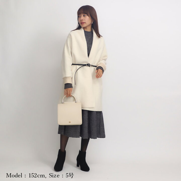 楽天市場】小さいサイズ コート アウター 圧縮ニット着流しコート S357  