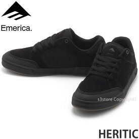 エメリカ ヘリティック EMERICA HERITIC スケートボード スケシュー スニーカー 靴 ブラック ローカット スケボー シューズ メンズ SKATEBOARD カラー:BLACK/BLACK