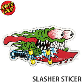 サンタ クルーズ スラッシャー ステッカー SANTA CRUZ SLASHER STICER ステッカー スケートボード SKATEBOARD サーフィン surf デッキ ヘルメット シール カラー:Green サイズ:15.8cm x 8.2cm
