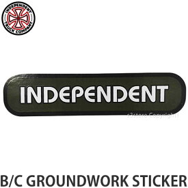 インディペンデント B/C グランドワーク ステッカー INDEPENDENT B/C GROUNDWORK STICKER シール スケートボード スケボー ロゴ カスタム チューン SKATEBOARD カラー:GREEN サイズ:約10.1cmX2.4cm