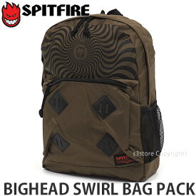 スピットファイヤー ビッグヘッド スワール バッグ パック SPITFIRE BIGHEAD SWIRL BAG PACK リュック バックパック 鞄 バッグ 通勤 通学 スケートボード カラー:BROWN/BLACK サイズ:OS