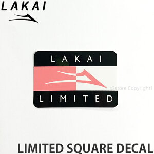 ラカイ リミテッド スクエア デカール ステッカー LAKAI LIMITED SQUARE DECAL STICKER スケートボード スケボー シール スケートシューズ スケシュー カラー:Black/Pink/White サイズ:8.5x5.7cm