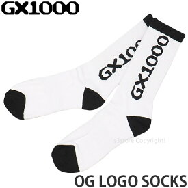 ジーエックスセン オージー ロゴ ソックス GX1000 OG LOGO SOCKS スケートボード スケボー アパレル 靴下 フットウェア SKATEBOARD STREET カラー:WHITE サイズ:OS