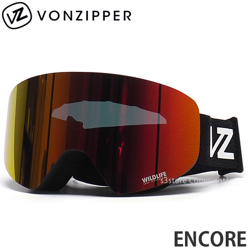 22-23 ボンジッパー VONZIPPER アンコール ゴーグル ENCORE GOOGLE スノーボード スノボー スキー ジャパンフィット  2023 フレーム:Black Satin レンズ:WILDLIFE FIRE CHROME (24%) | Ｓ３ＳＴＯＲＥ　ＳＴＹＬＥ