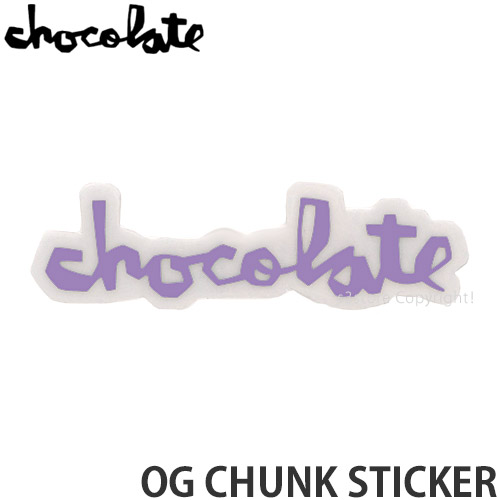チョコレート CHOCOLATE オージー チャンク ステッカー OG CHUNK STICKER スケートボード スケボー シール カスタム SKATEBOARD カラー:PURPLE サイズ:3