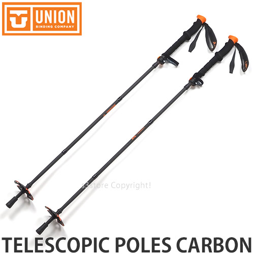 ユニオン UNION テレスコピック ポール カーボン TELESCOPIC POLES CARBON スノーボード スノボ パーツ ストック スプリット バックカントリー 耐久 SNOWBOARD カラー:Orange サイズ:110-135cm