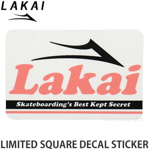 ラカイ LAKAI リミテッド スクエア デカール LIMITED SQUARE DECAL ステッカー スケートボード スケボー シール スケシュー ストリート カラー:Pink/White/Black サイズ:8.5cm x 5.7cm